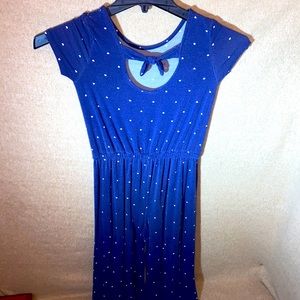 Kids girls blue romper size 8. Lightly worn